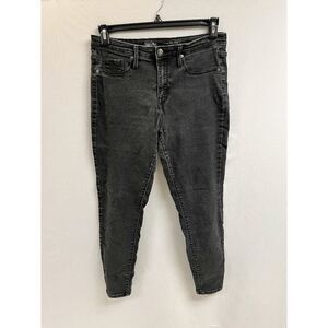 Mossimo Womens High Rise Power Stretch Skinny Leg Jeggings Ankle Black Sz 12/31S